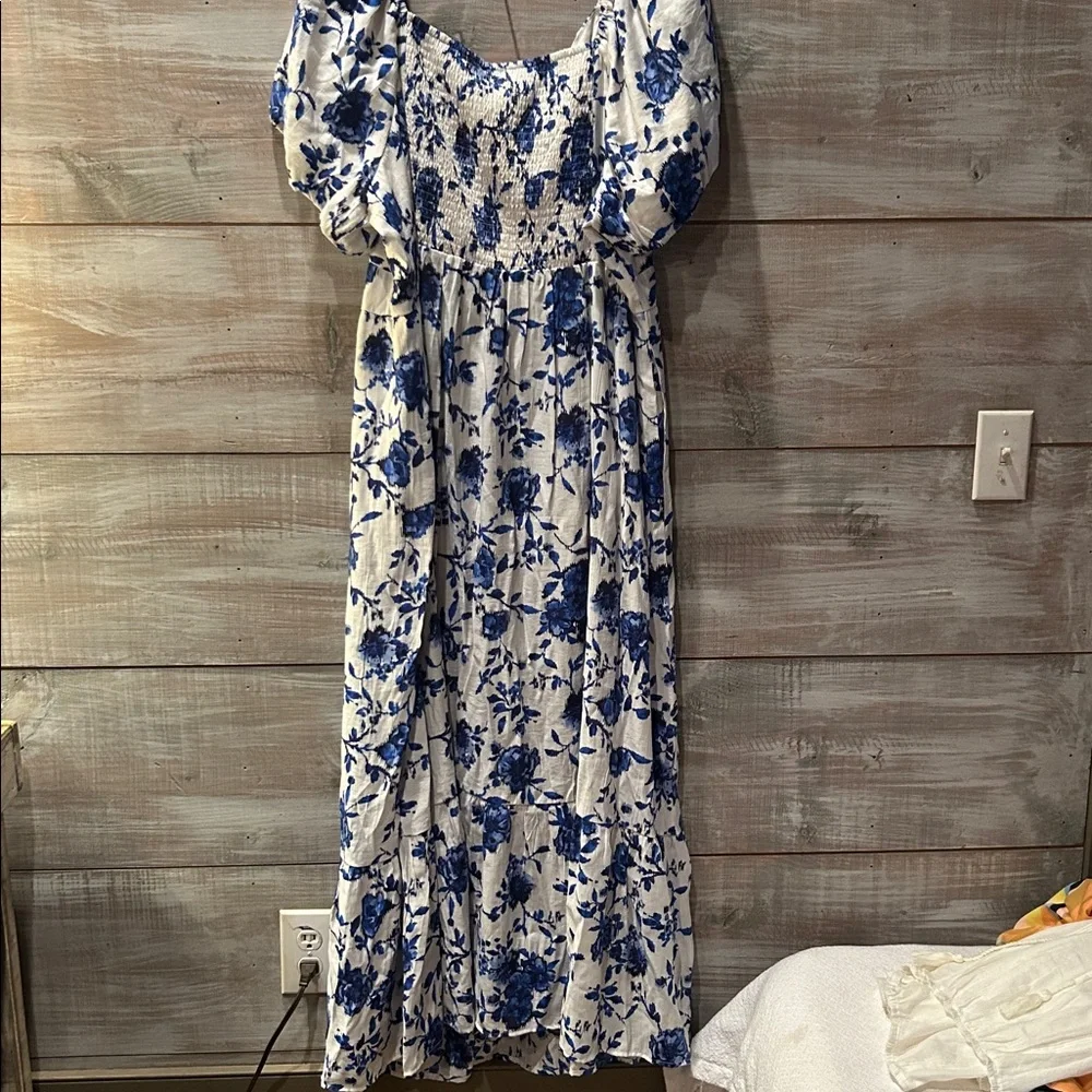 NWT Skies are Blue Floral maxi puff sleeve maxi dress size 3X - Picture 6 of 11